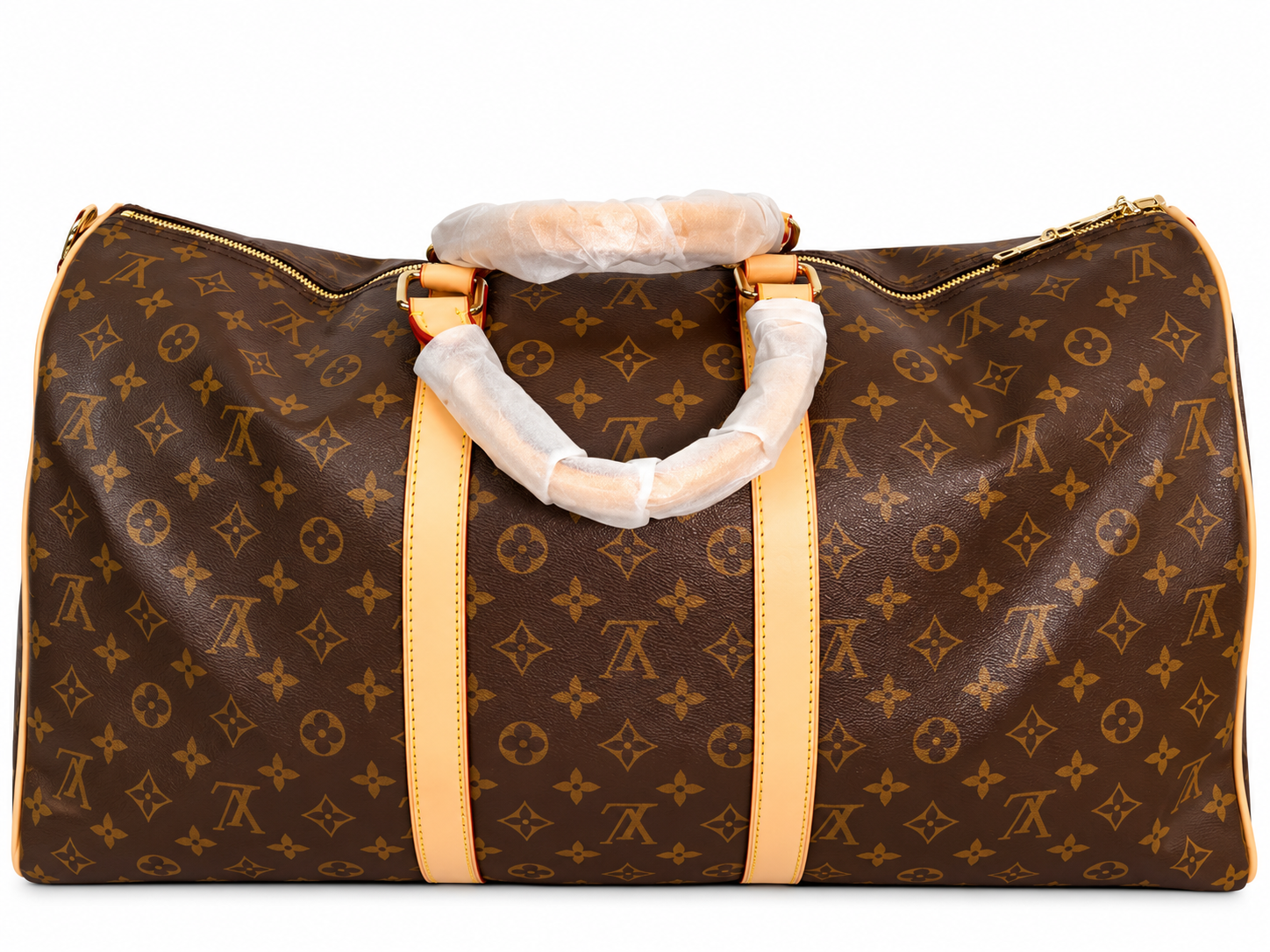 Monogram Duffel Bag - Brown & Tan